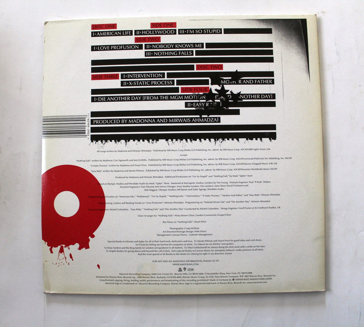 Madonna – American Life Vinyl LP Record – Braichposters