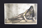 9x Vintage French Female in a See-Through Dress Nude Original Hand colour Postcards 1900s