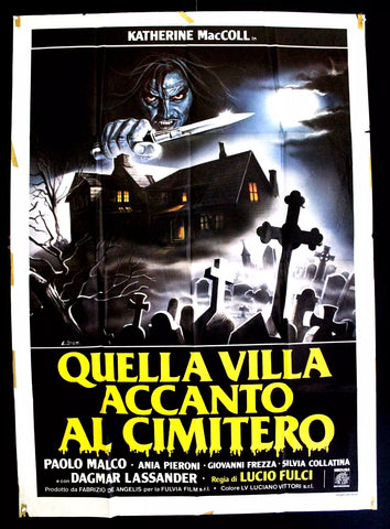 Quella Villa Accanto al Cimitero Horror Italian Movie Poster Manifesto (2F) 80s
