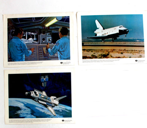 NASA -Rockwell International Space (Set of 3) Vintage Pictures Shuttle 1970's