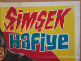 Simsek hafiye {Cihangir Gaffari} Superhero Turkish Original Movie Poster 70s
