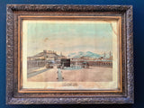 Mecca Hajj (ملصق مكة المكرمة, السعودية) 62x45cm Original Framed Old Poster 1800s