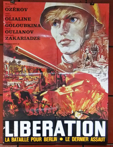 LIBERATION, Le Bataille Pour Berlin {Youri Ozerov} Russian Movie Poster 70s