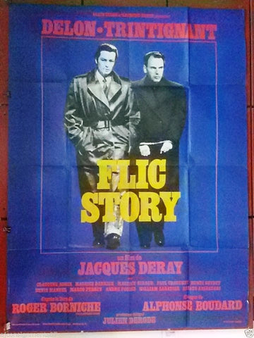 FLIC STORY {ALAIN DELON} 47"x63" French Movie Poster 70s