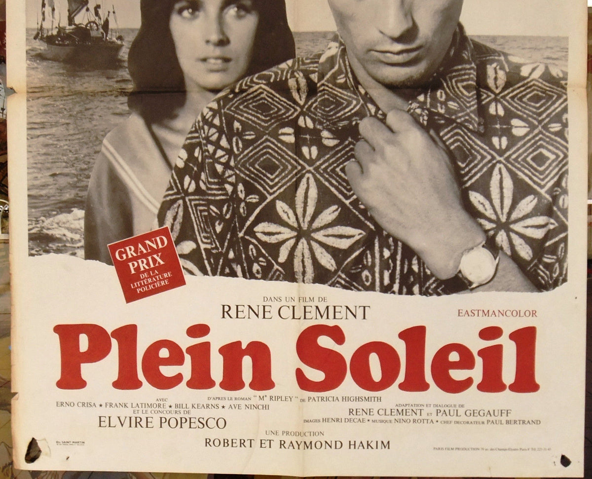 Plein soleil (1960) British movie poster