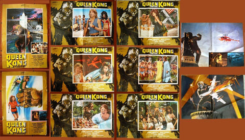 Queen Kong (Robin Askwith) Italian Movie {Complete Set of 10} Lobby Card 70s