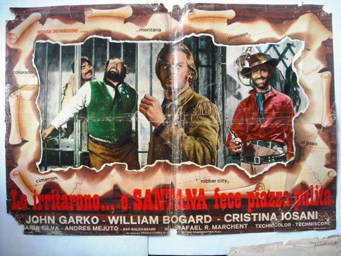 E Sartana Fece Piazza Pulita Sartana Killed them Western Italian Lobby Card 70s