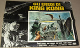 Set of 7x GLI EREDI DI KING KONG ISHIRO HONDA} Italian Movie Photobusta Card 70s