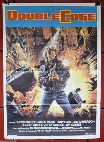 DOUBLE EDGE {Romano Kristoff} Original Lebanese Movie Poster 80s