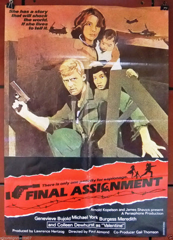 Final Assignment {Genevieve Bujold} 40x27" Original Lebanese Movie Poster 80s