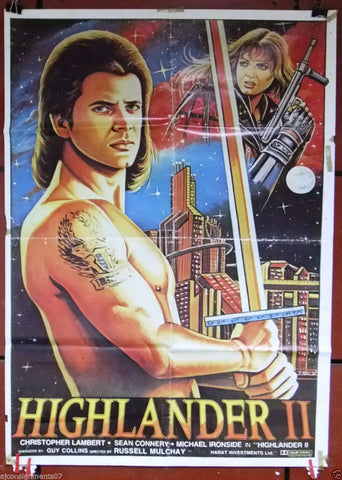 Highlander  {Christopher Lambert} Original Lebanese Movie Poster 90s