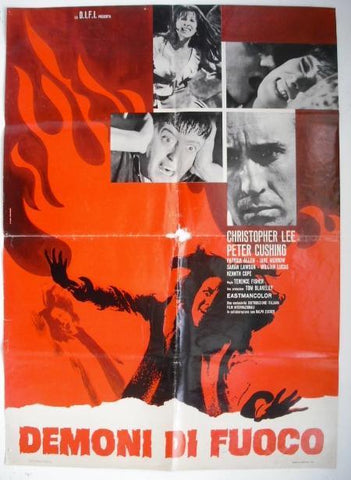 Demoni di Fuoco Italian Movie Lobby Card Fotobusta Style J 60s