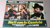 (Set of 6) NATI CON LA CAMICIA (TERENCE HILL) Italian Movie Lobby Card 80s