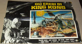 Set of 7x GLI EREDI DI KING KONG ISHIRO HONDA} Italian Movie Photobusta Card 70s