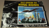 Set of 7x GLI EREDI DI KING KONG ISHIRO HONDA} Italian Movie Photobusta Card 70s