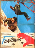 (Set of 3) FANTOMAS 70 (Jean Marais) Italian Film Lobby Card 60s