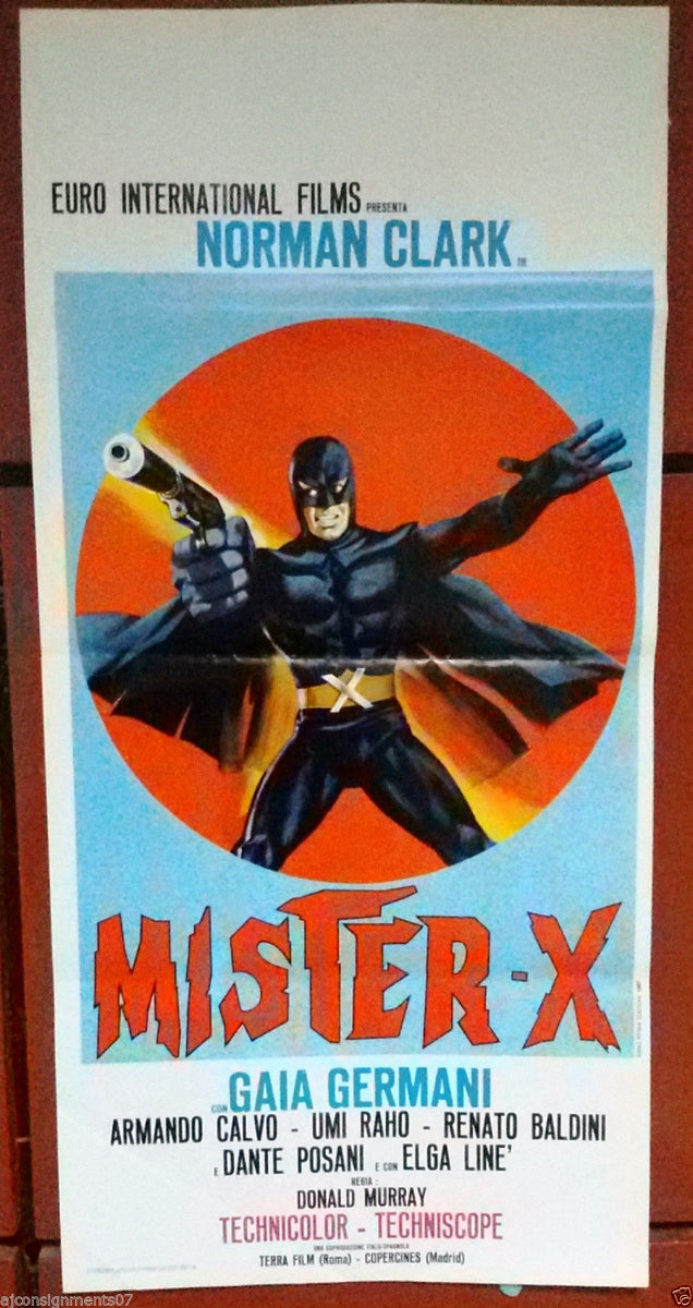 Mister x {Norman Clark} Italian Film Poster Locandina 60s Braichposters