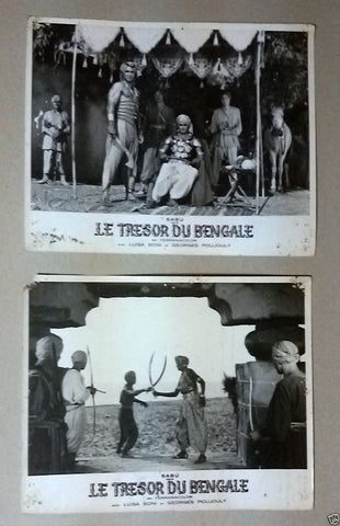 (Set of 11) Sabu, Treasure/ Le Tresor du Bengale French Original Lobby Card 50s