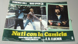(Set of 6) NATI CON LA CAMICIA (TERENCE HILL) Italian Movie Lobby Card 80s