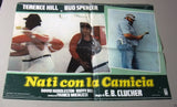(Set of 6) NATI CON LA CAMICIA (TERENCE HILL) Italian Movie Lobby Card 80s