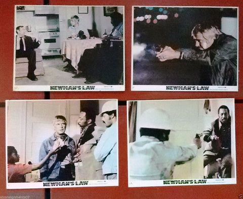 {Set of 4} Newman's Law (George Peppard)  U.S Original Lobby Cards 70s