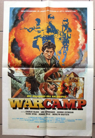 WARCAMP (REY MALONZO) Original Hong Kong Davian International Movie Poster 80s