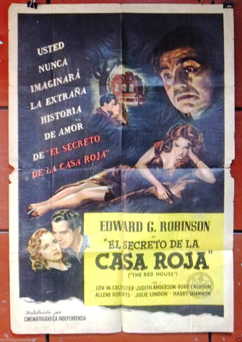 The Red House, Casa Roja  {Edward G. Robinson} Argentinean Movie Poster 40s