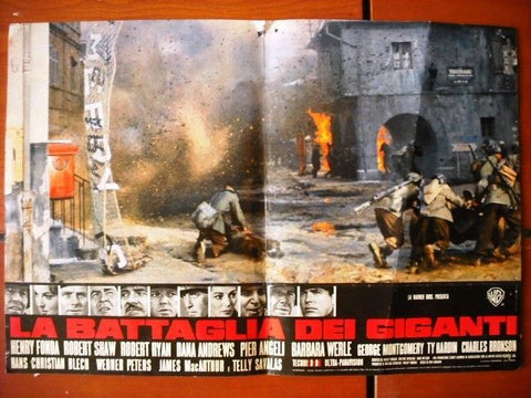 la Battaglia dei Giganti {Henry Fonda} Style A Italian Movie Lobby Card 60s
