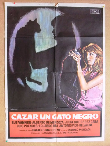 Cazar un Gato Negro Original Spanish US Movie Poster 70s