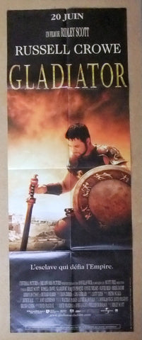 Gladiator {Russel Crowe} 23"x60" French Original Movie Poster 2000s