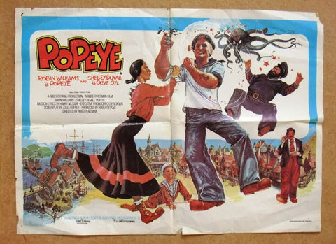 Popeye {Robin Williams} Lebanese 20x27" Original Film Poster 80s