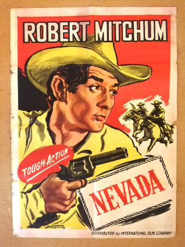 Nevada (Robert Mitchum) Egyptian Film Poster R50s