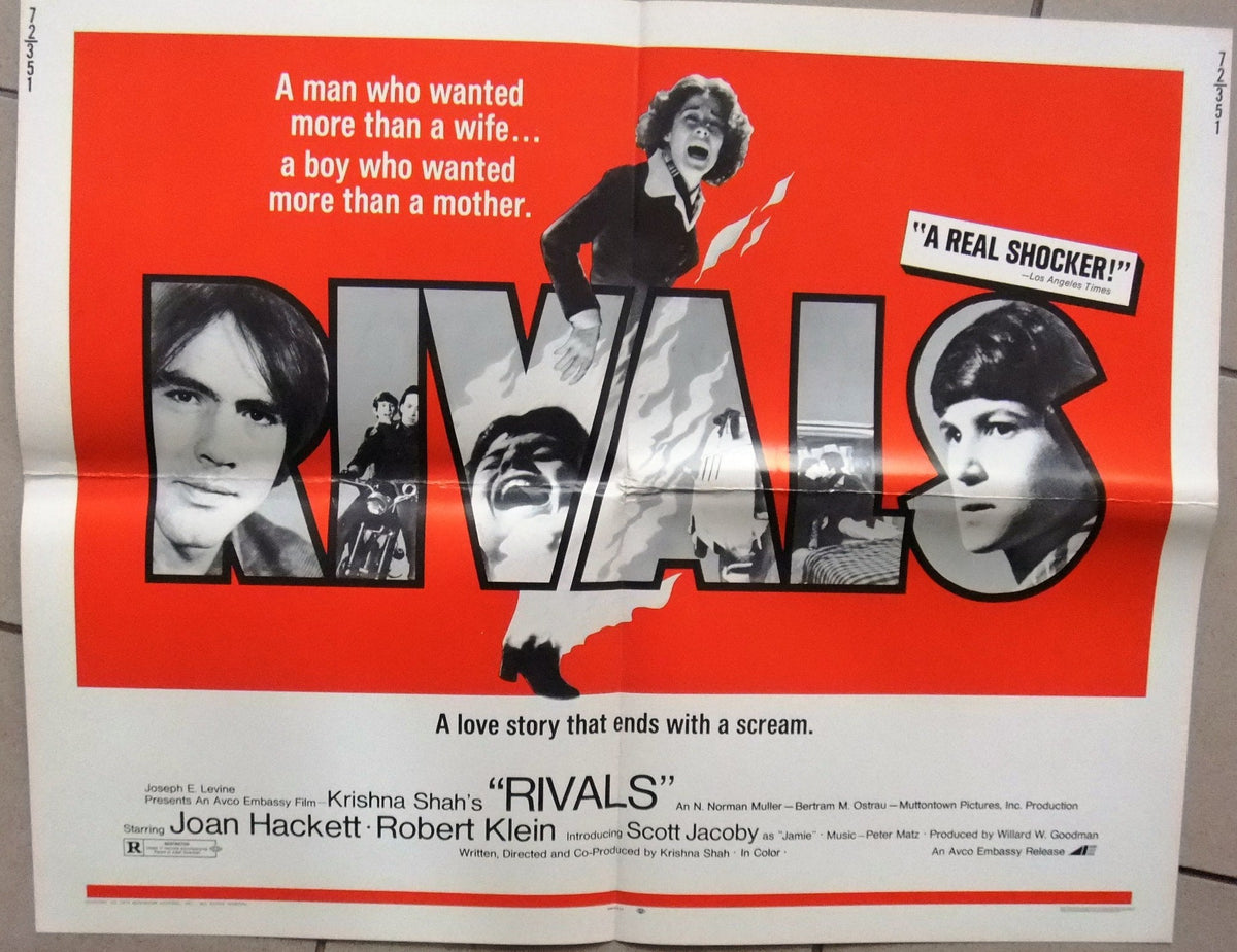 Rivals {Joan Hackett} 22x28" Original Movie Half Sheet Poster 70s