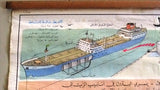 نقل النفط ومصفاة البترول Petroleum Transport Educational Arabic Poster 1969
