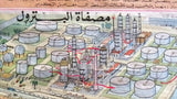 نقل النفط ومصفاة البترول Petroleum Transport Educational Arabic Poster 1969