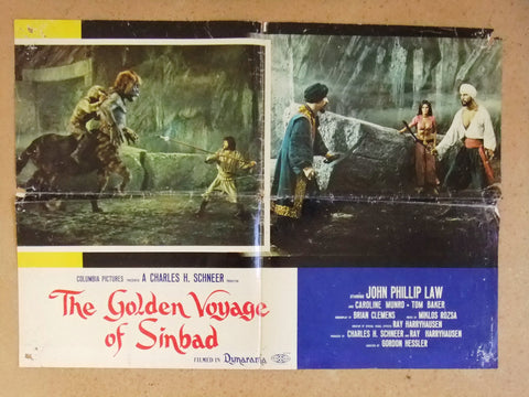 (Set of 8) The Golden Voyage of Sinbad Original Italian Film Lobby Card 70s