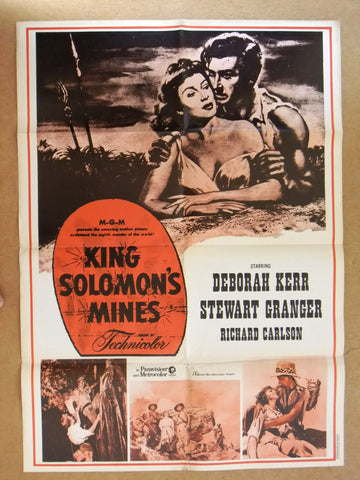 King Solomon's Mines (Deborah Kerr) 27x39" Lebanese Org Movie Poster 50s