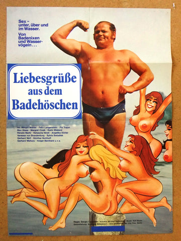 Liebesgrüße aus dem Badehöschen Original German Movie Poster 70s