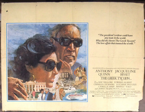 THE GREEK TYCOON {Anthony Quinn} British Quad Original Movie Poster 70s
