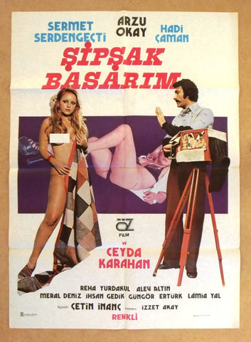 Sipsak basarim (Sermet Serdengeçti) Original Turkish Original Movie Poster 70s