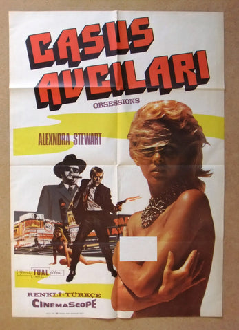 Casus avcilari {Alexandra Stewart} Original Turkish Original Movie Poster 60s