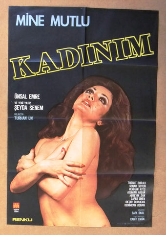 kadinim (Mine Mutlu) Original Turkish Original Movie Poster 70s
