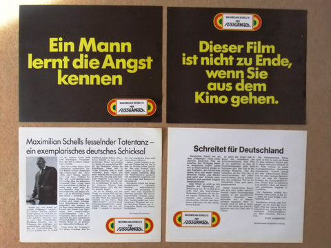 (Set of 20) Der Fussganger Pedestrian Maximilian Schell German Lobby Cards 70s