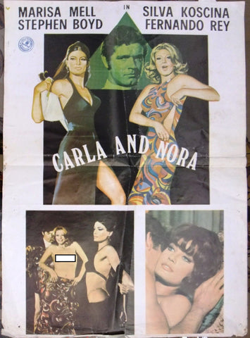 Nora & Carla, Historia de una traición (Marisa Mell) Lebanese Movie Poster 70s