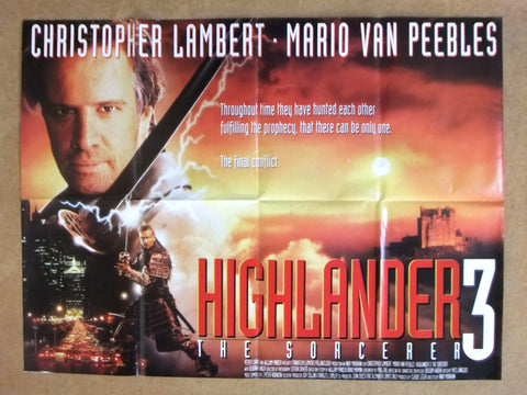 Highlander 3 {Christopher Lambert} Original Lebanese Movie Poster 90s