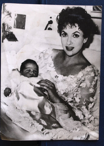 Gina Lollobrigida with Baby Milko Original Photo 50s