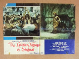 (Set of 8) The Golden Voyage of Sinbad Original Italian Film Lobby Card 70s