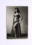 صورة ممثلة وراقصة شرقية مصرية إمضاء سهير زكي Souher Zaki Signature Belly Dancer Org Photo 60s