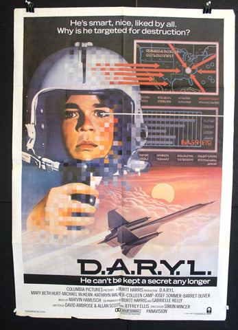 D.A.R.Y.L. {Mary Beth} Lebanese 39x27" Original Movie Poster 80s