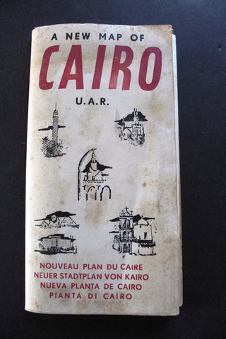 A New Map of Cairo U.A.R. Map 1966